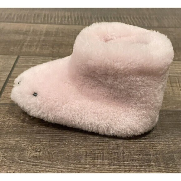 Sorel Cozy Faux Fur Bear Paw Slippers Girls Dusty Pink Size 3 Baby - Picture 7 of 10